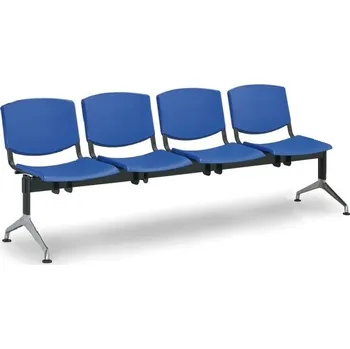 Zahradní lavice Lavice do čekárny plastová Smile Biedrax LC9976m - podnož leštěný hliník