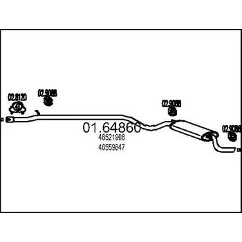 Auto-moto MTS Zadní tlumič výfuku MTS 01.64860