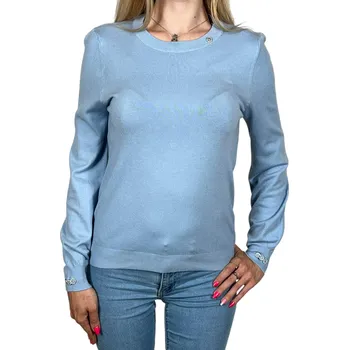 Ebelieve Dámská svetrová halenka s dlouhým rukávem ALICE Barva: Modrá, Velikost: L-XL