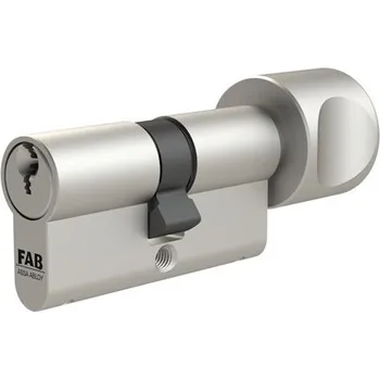 Vložka do dveří Assa Abloy FAB 3.02/BDKvNs 45+55 s knoflíkem, 5 klíčů Knoflík: Velký - průměr 30 mm