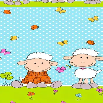 Povlečení Bavlněné dětské povlečení Ovečky tyrkys Rozměr: 45x60 a 90x140 cm