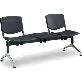 Zahrada Lavice do čekárny plastová Smile Biedrax LC9964c - podnož leštěný hliník