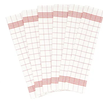 Utěrka Červené Bavlněné Utěrky 10ks Kostkované Savé Velké Poutko