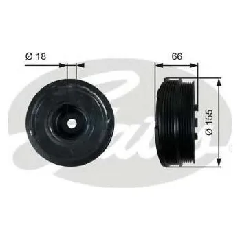 Rozvod motoru GATES Řemenice klikového hřídele DriveAlign® GT TVD1037