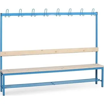 Věšák Biedrax Lavička s věšáky a roštem do šatny LS7509 - délka 2 m