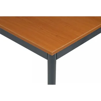 Jednací stůl Stůl do kanceláře 80 x 80 cm Biedrax JS4639tst - tm.šedá, třešeň