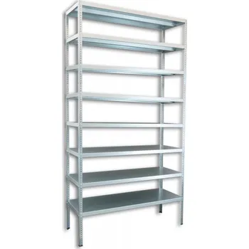 Dílenský regál Biedrax Šroubovaný regál do dílny Biedrax, pozinkovaný - 60 x 150 x 250 cm, 8 polic
