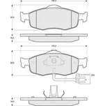 Starline Sada brzdových destiček BD S105
