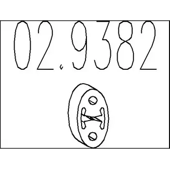 Auto-moto MTS Zarážka tlumiče výfuku MTS 02.9382