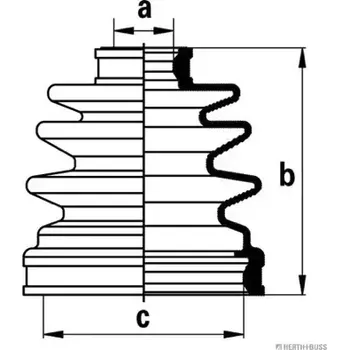 HERTH+BUSS JAKOPARTS Sada manžety hnacího hřídele JAK J2883004
