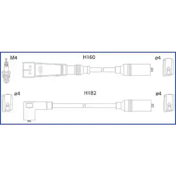 Zapalovací kabel HÜCO Sada kabelů pro zapalování Hueco HUC 134706