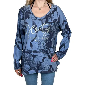 New Collection Dámská halenka s dlouhým rukávem BEAUTY Barva: Modrá