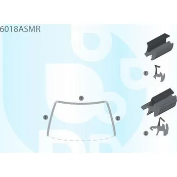 Autosklo PILKINGTON Bauset (lišta) čelního okna [01-] AS 6018ASMR