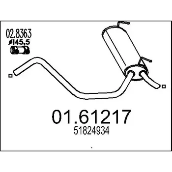 Auto-moto MTS Zadní tlumič výfuku MTS 01.61217