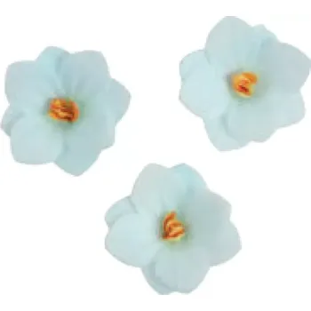 Jedlá dekorace na dort Dekorace oplatková - Hortenzie modrá 3 ks