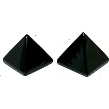 Obsidián černý – pyramida z přírodního kamene pro ochranu a očistu prostoru (Cena za 1 ks)
