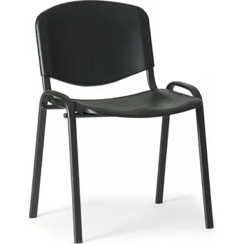 Konferenční plastová židle ISO, černá Biedrax Z9517c, podnož černá