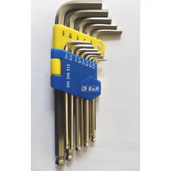Klíč S&R sada imbusových klíčů HX (13 ks, palcové 0.05" - 3/8")