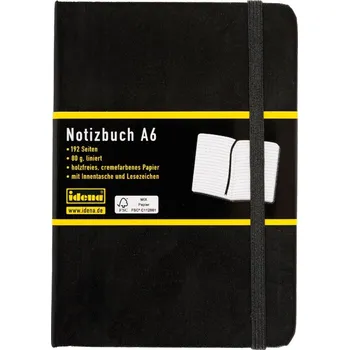 Sešit Idena linkovaný sešit černý 80g/m² DIN A6