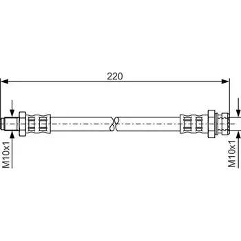 Brzdová hadice BOSCH Brzdová hadice - 220 mm BO 1987476345