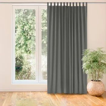 Závěs Závěs MILANA klasické záložky 10 cm šedý, velikost 140x175