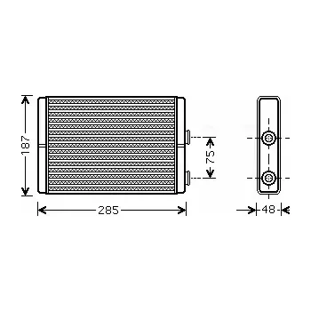 Výměník tepla AVA QUALITY COOLING Výměník tepla vnitřního vytápění AVA FT6325