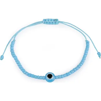 Náramek Náramek shamballa Alláhovo oko, malé, 3 modrá azuro