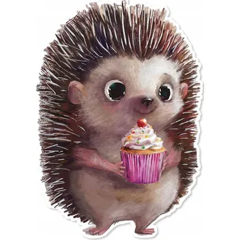 Samolepící dekorace Měkká samolepka na zeď pro děti JEŽEK 28x40cm