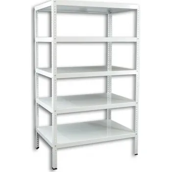 Dílenský regál Biedrax Šroubovaný regál do technické místnosti Biedrax, bílý - 30 x 150 x 250 cm, 5 polic