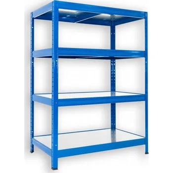 Dílenský regál Kovový regál do technické místnosti Biedrax 50 x 75 x 90 cm, modrý - 4 police pozink