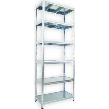 Dílenský regál Kovový regál do dílny Biedrax 60 x 90 x 240 cm, pozinkovaný - 6 polic pozink
