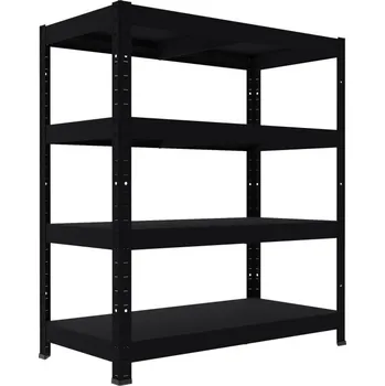Dílenský regál Kovový regál Biedrax 40 x 80 x 90 cm, černý - 4 police kovové