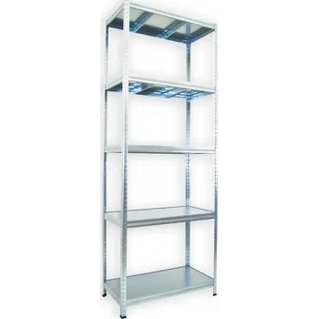 Dílenský regál Kovový regál do technické místnosti Biedrax 45 x 120 x 210 cm, pozinkovaný - 5 polic pozink