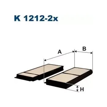Autodíl FILTRON Filtr - vzduch v interiéru FI K1212-2x