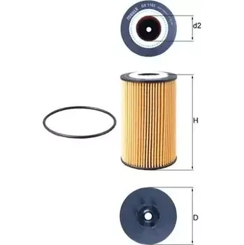 Olejový filtr MAHLE Olejový filtr MAO OX 1161D