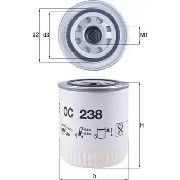 Olejový filtr MAHLE Olejový filtr MAO OC 238
