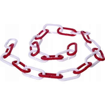 Řetěz Plastový výstražný řetěz 1 m BÍLO-ČERVENÝ