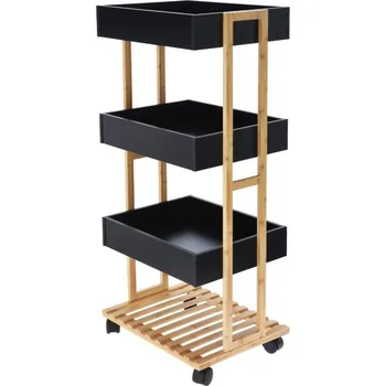 regál EXCELLENT Pojízdný regál do koupelny 4 police 88 cm KO-KR8000040