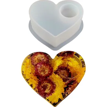 Silikonová forma – svícen srdce vysoký