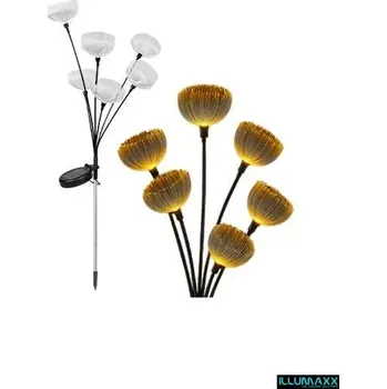 Zahradní dekorace Svítidlo venkovní solární SOLAR FLOWERS se soumrakovým čidlem, výška 80cm (zdroj světla LED teplá bílá 3000K)