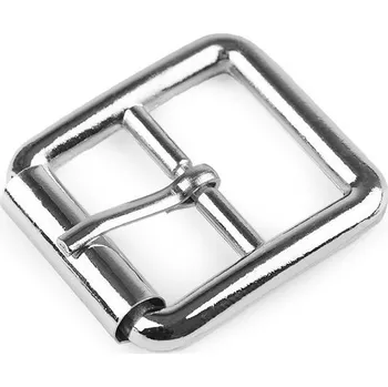 Kovová spona / opasková přezka, průvlek 20 mm, barva 3 nikl