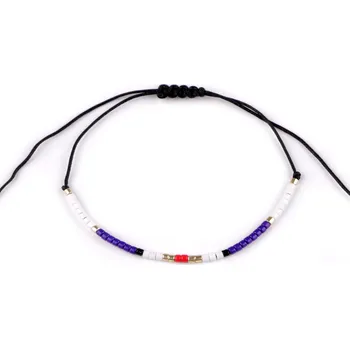 Náramek Náramek shamballa s rokajlem, malé, 4 borůvková