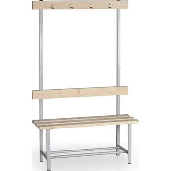 Věšák Biedrax Lavička s věšáky a roštem do šatny LS7498 - délka 1 m