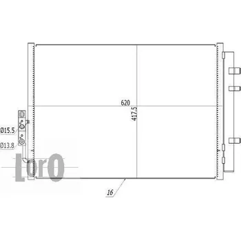 Výparník klimatizace LORO Kondenzátor klimatizace LOR 004-016-0004