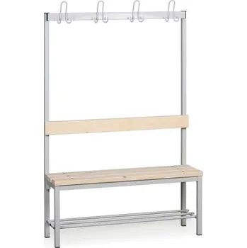 Věšák Biedrax Lavička s věšáky a roštem do šatny LS7513 - délka 1 m