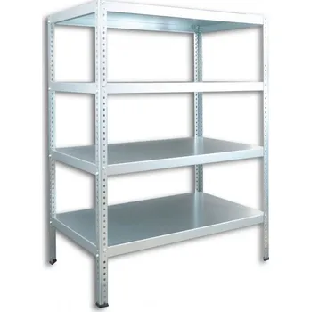 Dílenský regál Biedrax Šroubovaný regál do technické místnosti Biedrax, pozinkovaný - 45 x 100 x 150 cm, 4 police