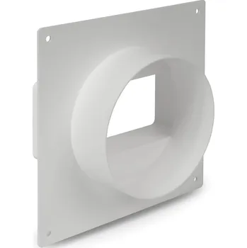 Spojka plochý kulatý kanál 110x55 100mm příruba stěna