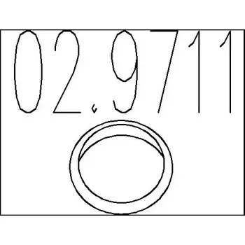 Těsnění výfuku MTS Těsnicí kroužek výfukové trubky MTS 02.9711