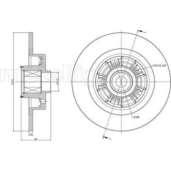 Brzdový kotouč FRI.TECH. Brzdový kotouč s ložiskem - 274 mm FTC BD0832