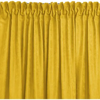 Závěs Závěs Homede Milana II s řasící páskou drak a nařasením hořčicově žlutý, velikost 140x245